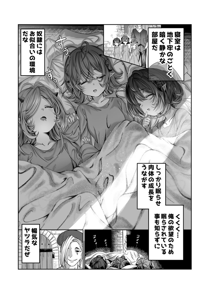 奴◯を調教してハーレム作る〜育てた奴◯たちと純愛ハーレムHするまでの話〜【軒下の猫屋】 エロ同人誌画像 004