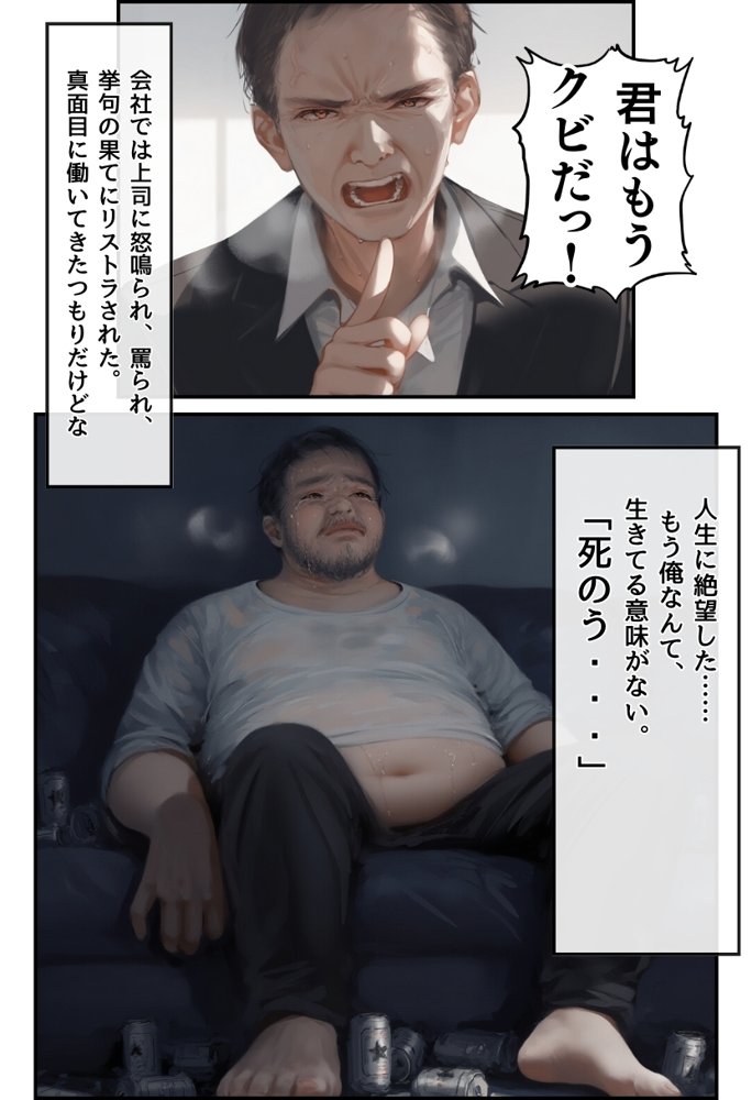 【無敵の人】人生に絶望した弱者男性のおじさんが無敵になるまで【種付け出版】 エロ同人誌画像 004